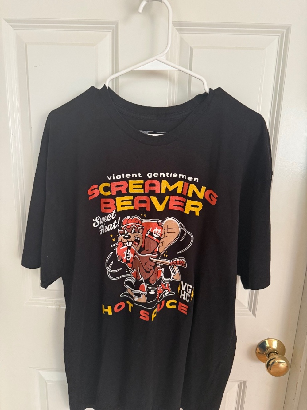 violent gentlemen hockey tee shirt XL cotton black
